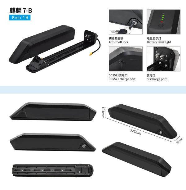 High Quality Electric Bicycle Battery E-bike Battery 1000W 13Ah 15Ah Lithium Battery 48V 52V Customized